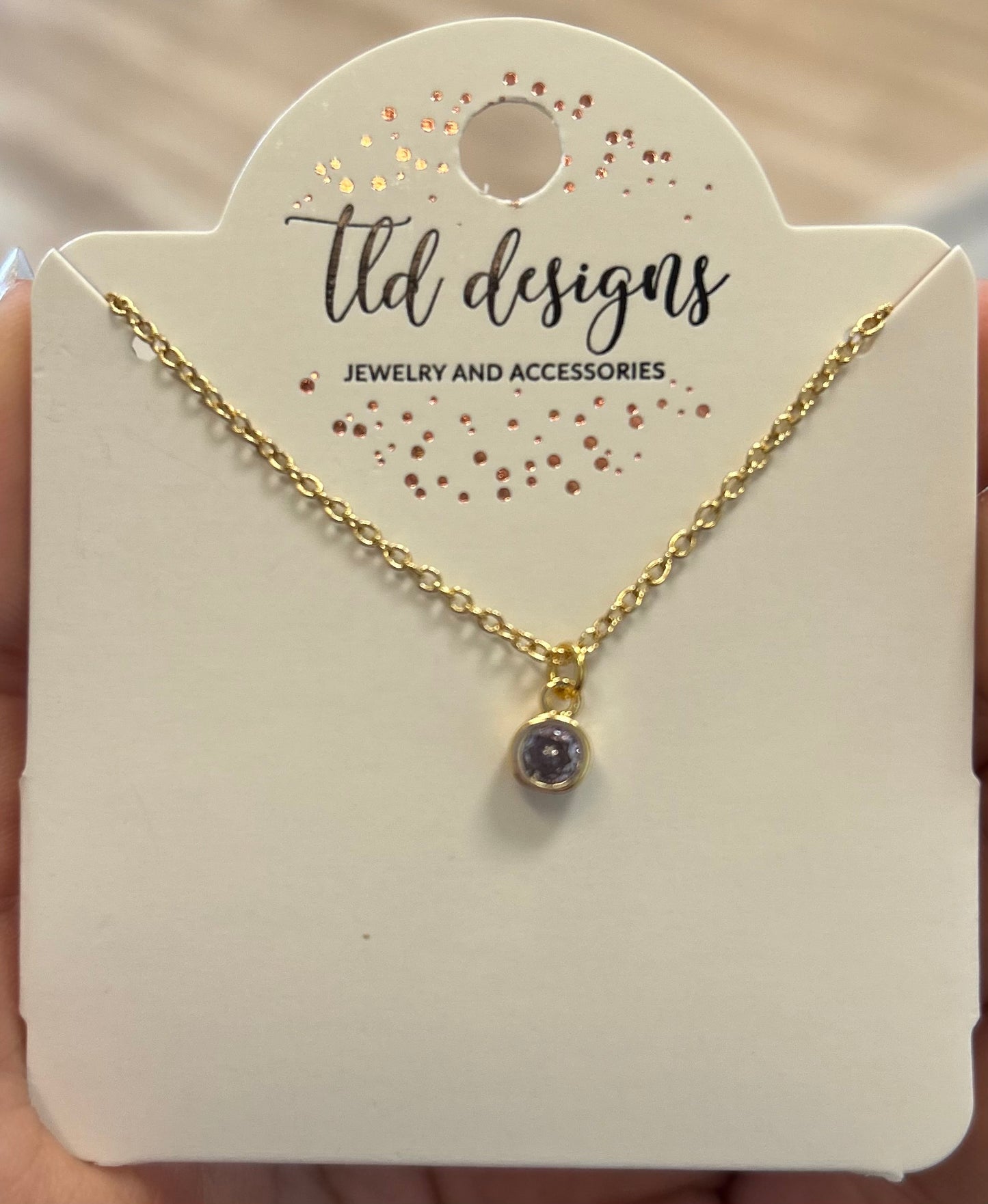 Birthstone Gem Necklace