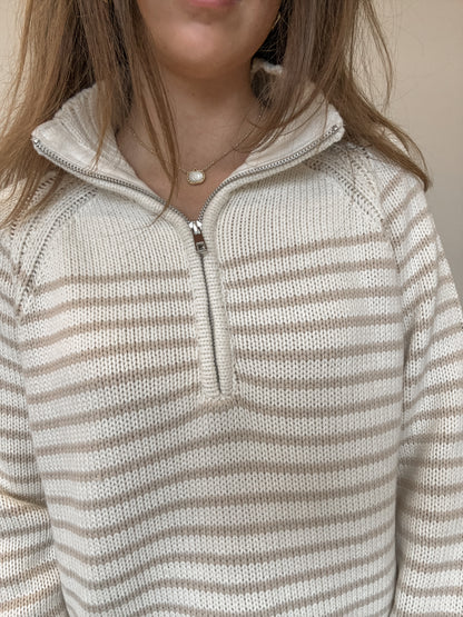 Ivory Woods Zip Sweater