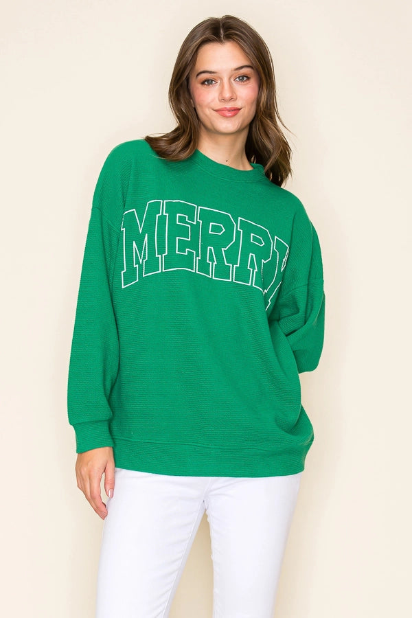 MERRY GRAPHIC SWEATSHIRT!