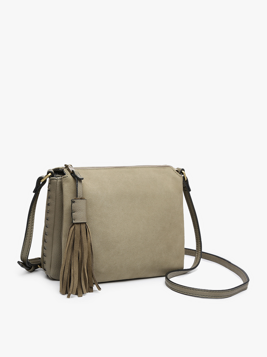 Sabrina 2 Tone Crossbody w/ 3 Compartments