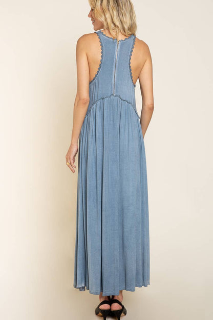 TAKE ME TO THE BEACH RACERBACK MAXI DRESS- MIDNIGHT BLUE