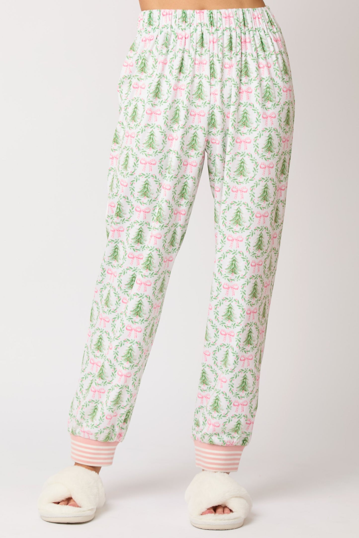 Christmas Tree & Bows Loungewear Jogger Pant