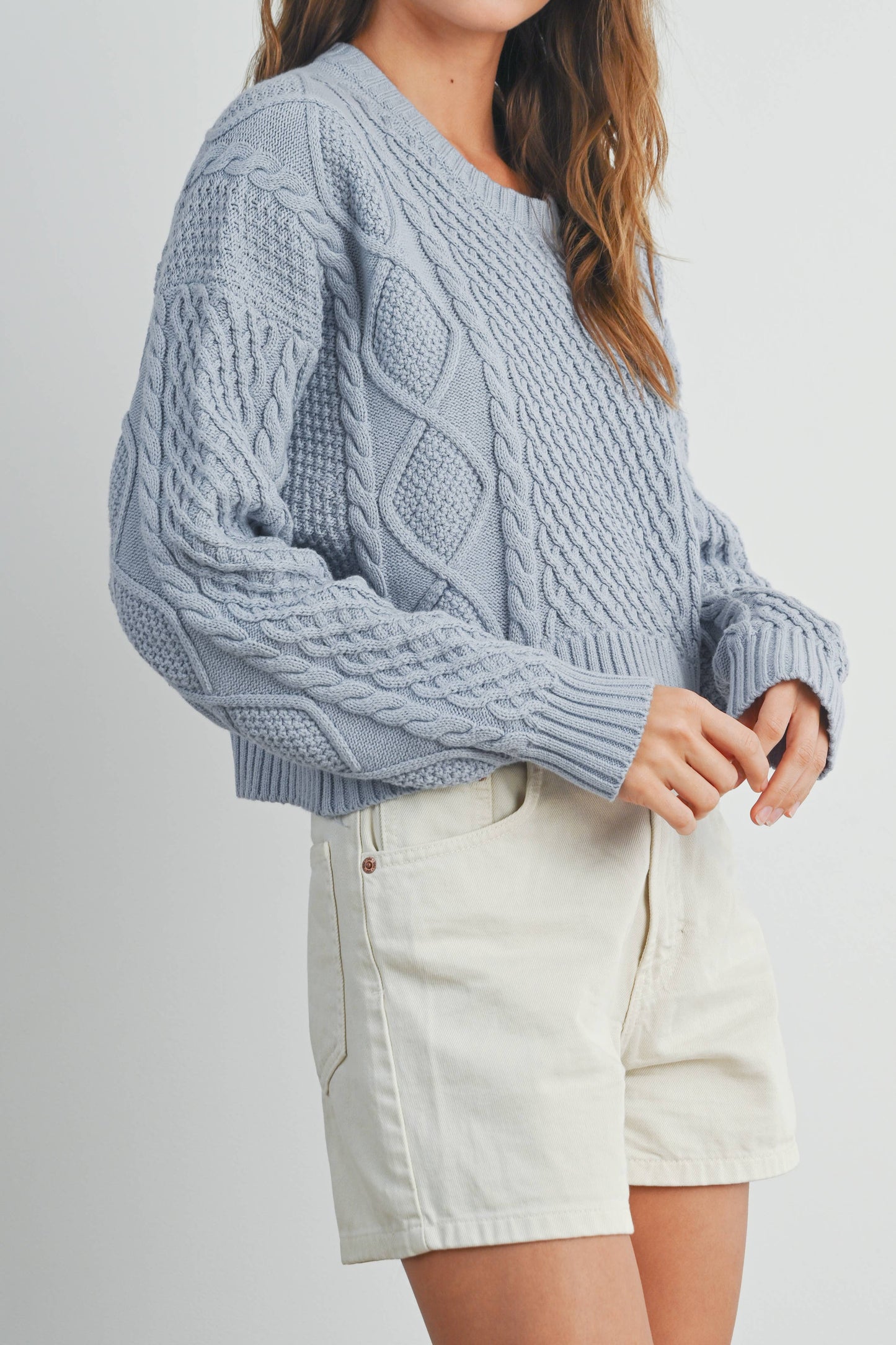 Winter Waves Cable Knit Sweater