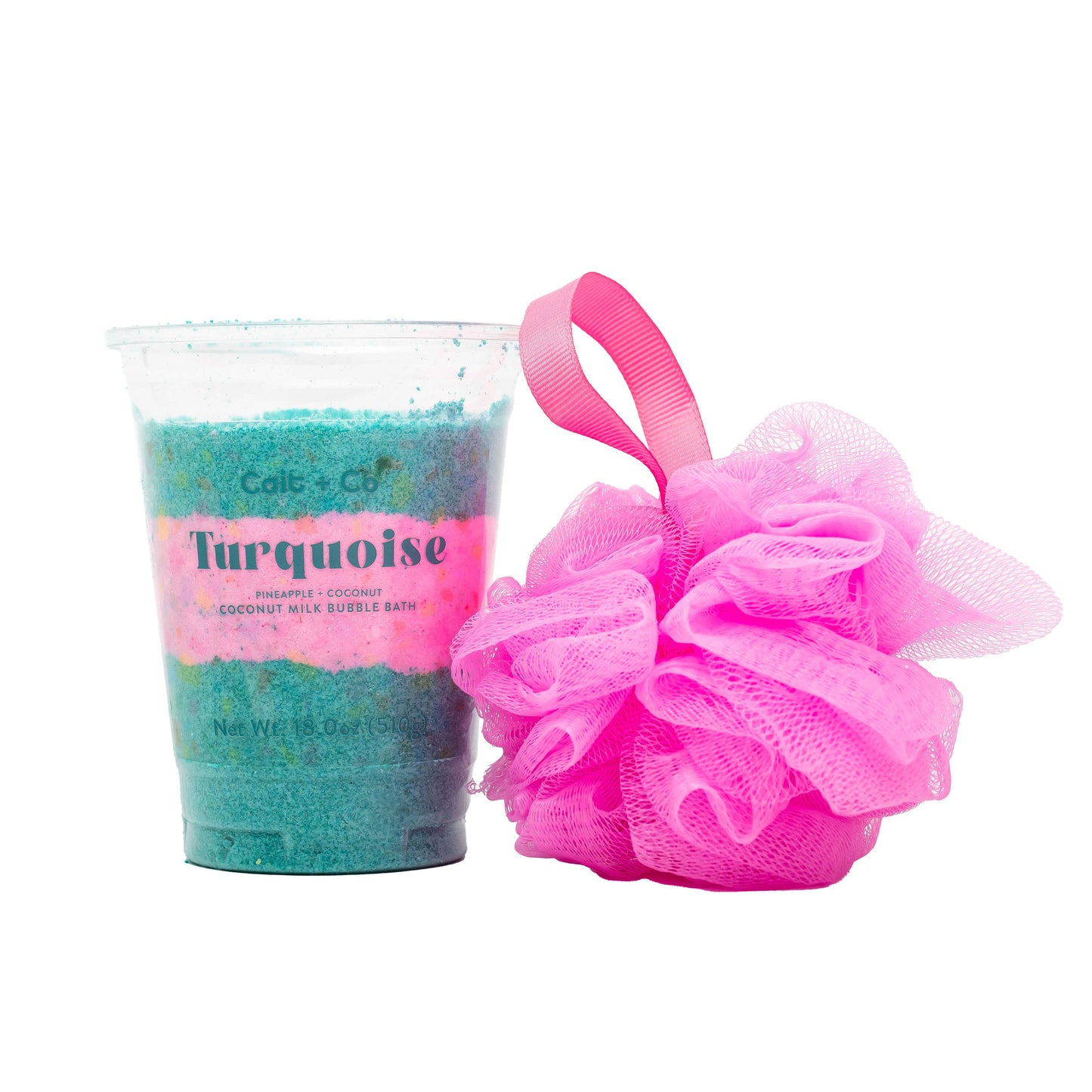 Turquoise Bubble Bath Milkshake-Pineapple + Coconut