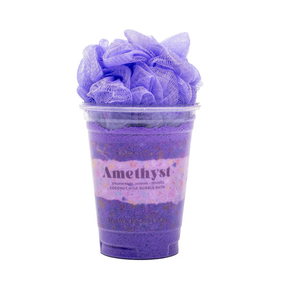 Amethyst Bubble Bath Milkshake-Strawberries, Jasmine + Peonies