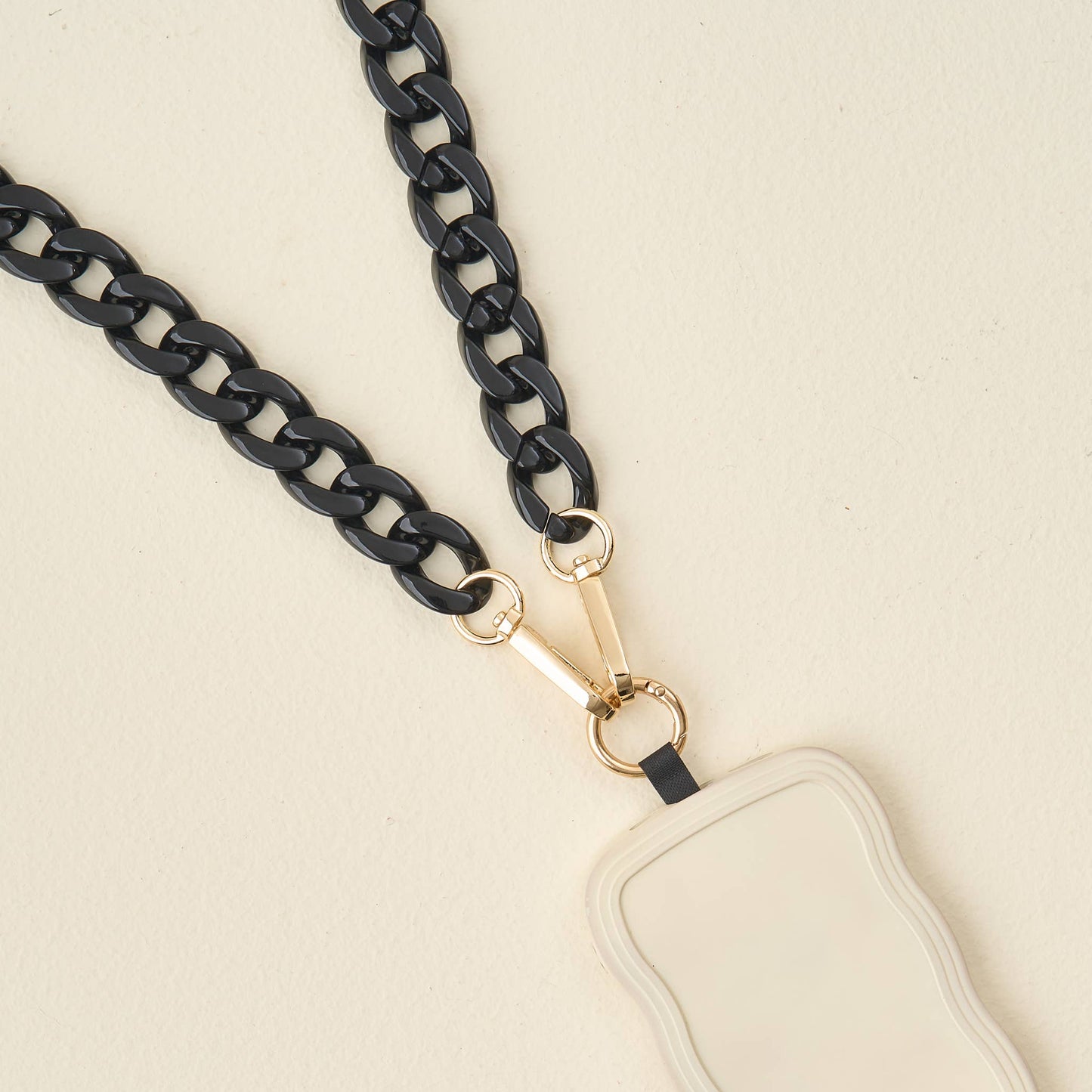 Hold the Phone Crossbody Chain-Midnight Black