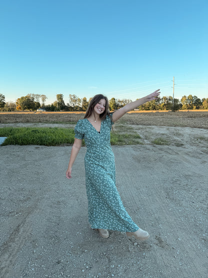 Sage & Petal Floral Dress