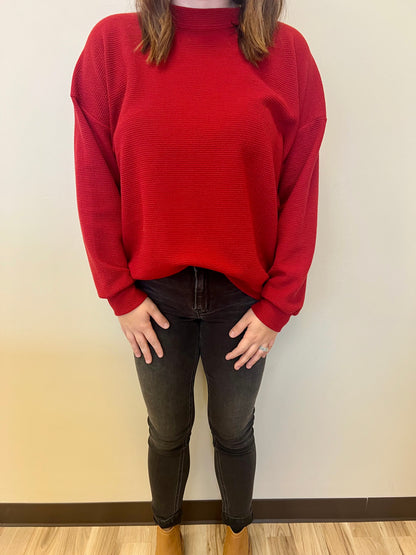 Merry Burgundy Knit Top