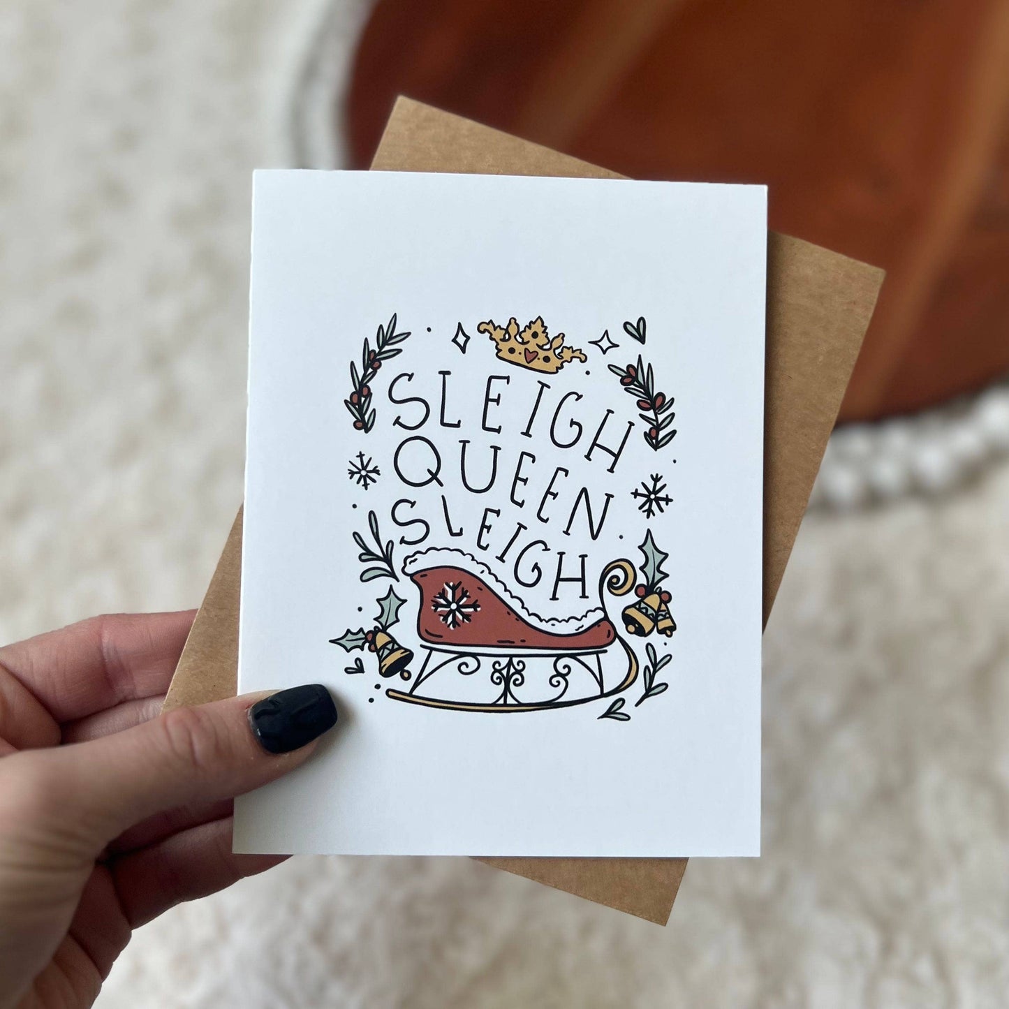 Sleigh Queen, Sleigh Greeting Card