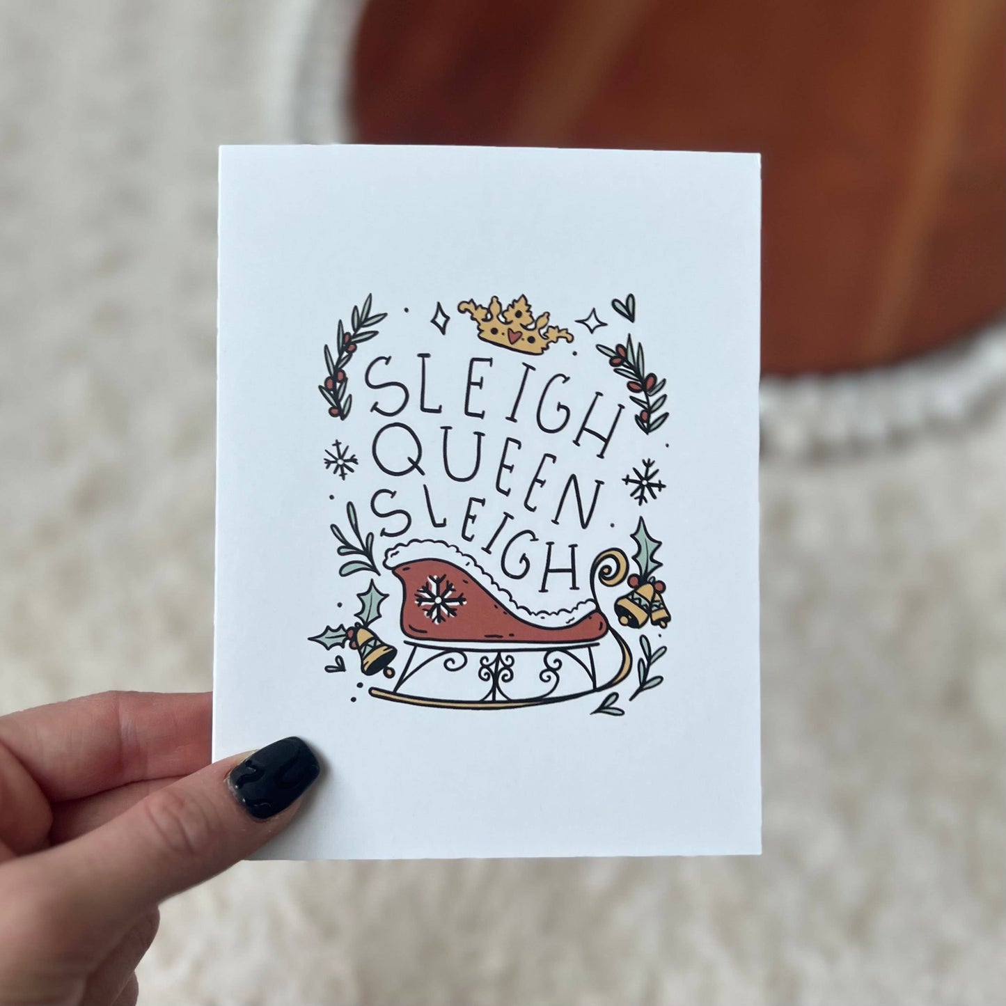 Sleigh Queen, Sleigh Greeting Card