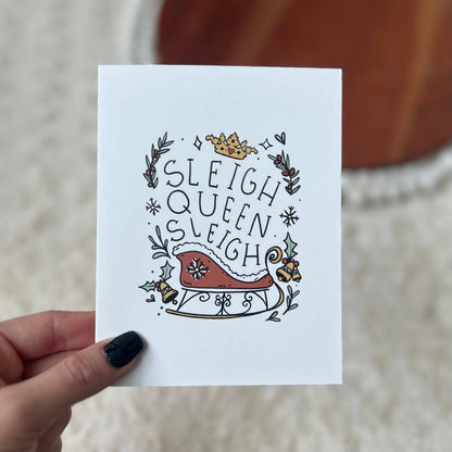 Sleigh Queen, Sleigh Greeting Card