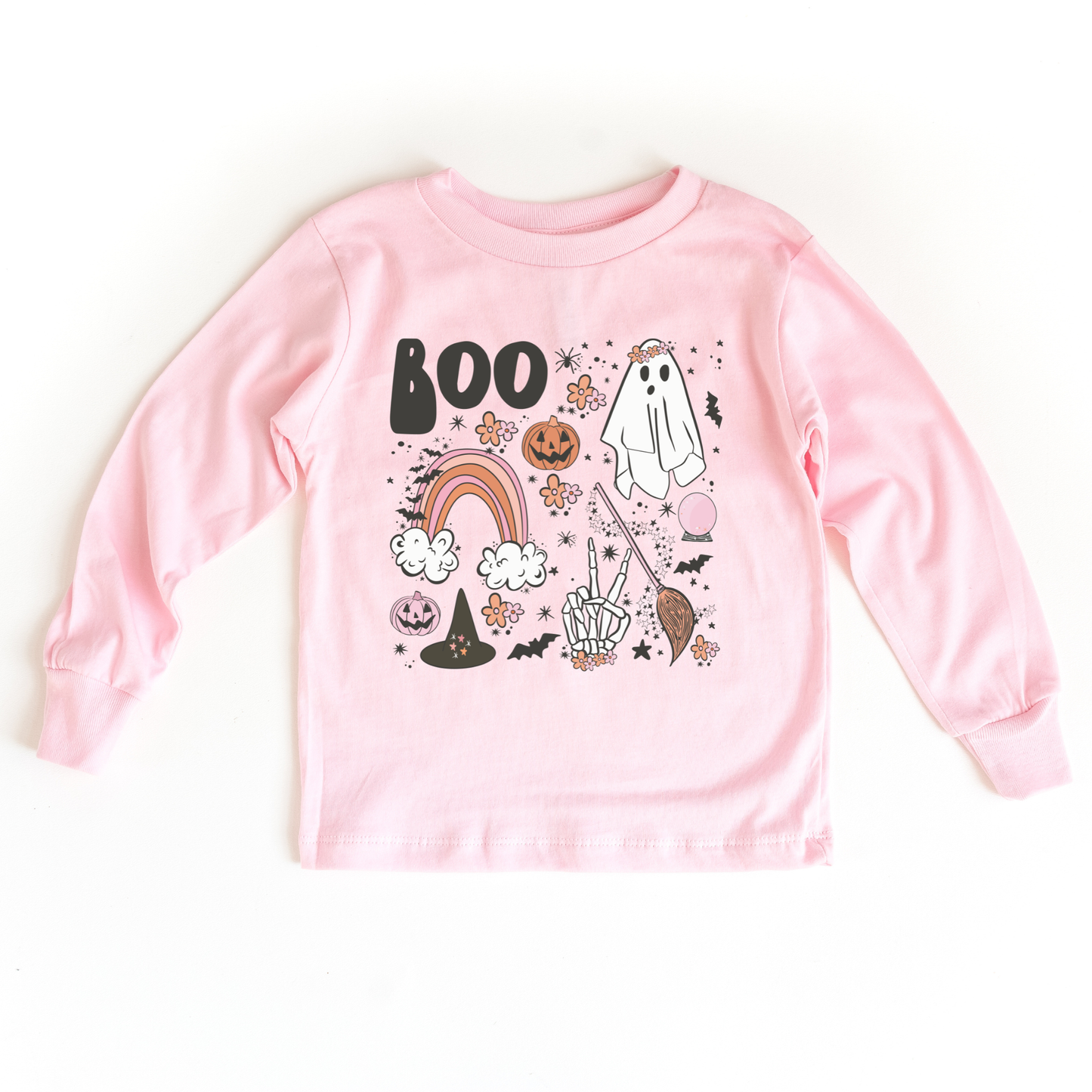 Spooky Boo Toddler and Youth Long Shirt