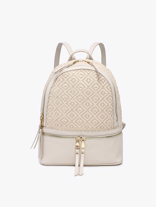 Chic Diamond Weave Backpack