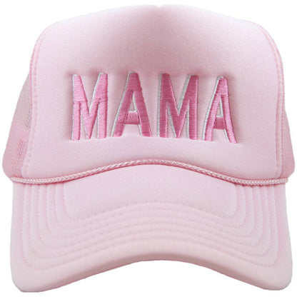 MAMA Foam Trucker Hat: Light Pink