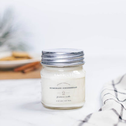 Soy Wax Mason Jar Candle - Homemade Gingerbread: 16 oz