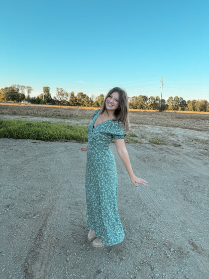 Sage & Petal Floral Dress