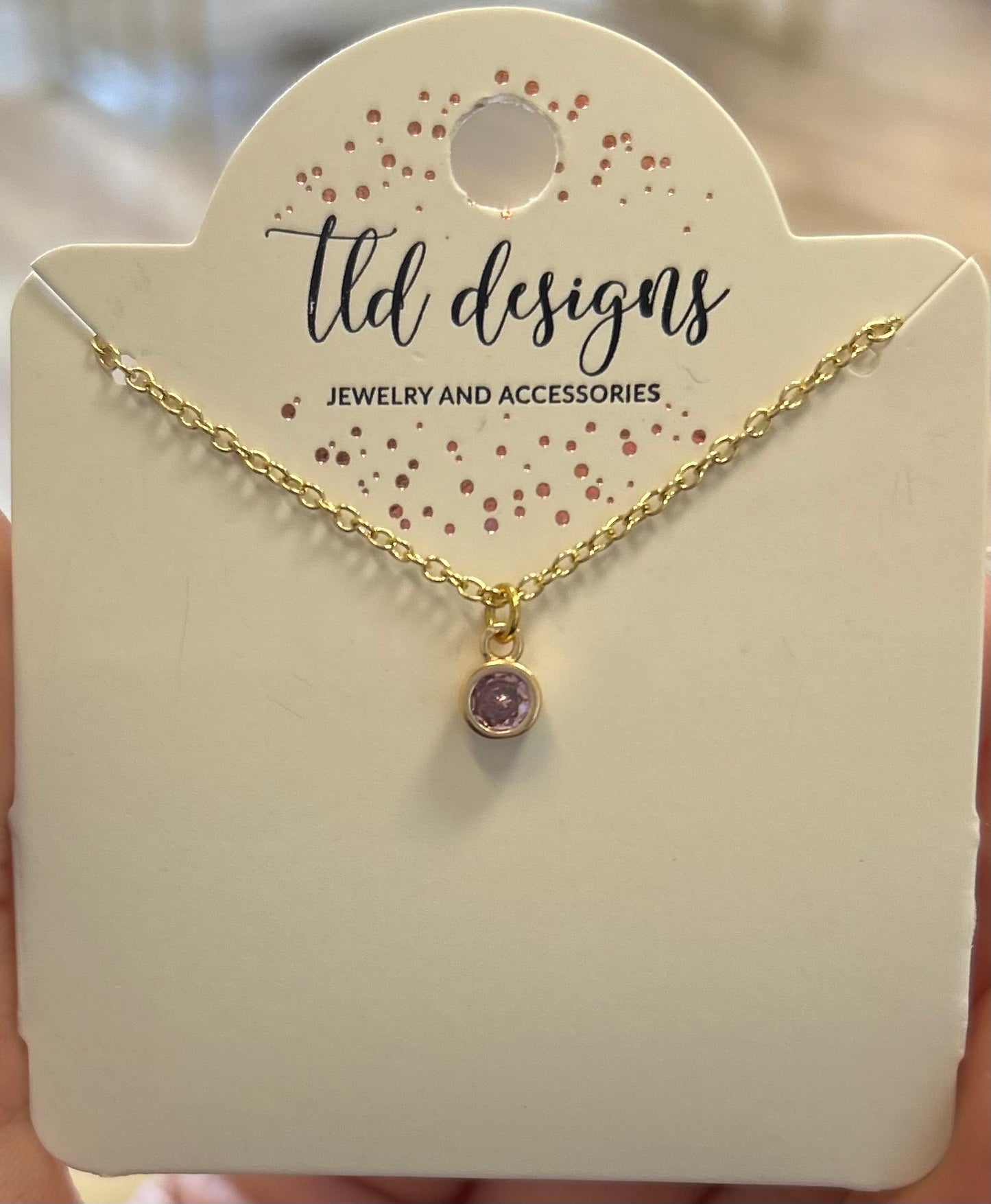 Birthstone Gem Necklace