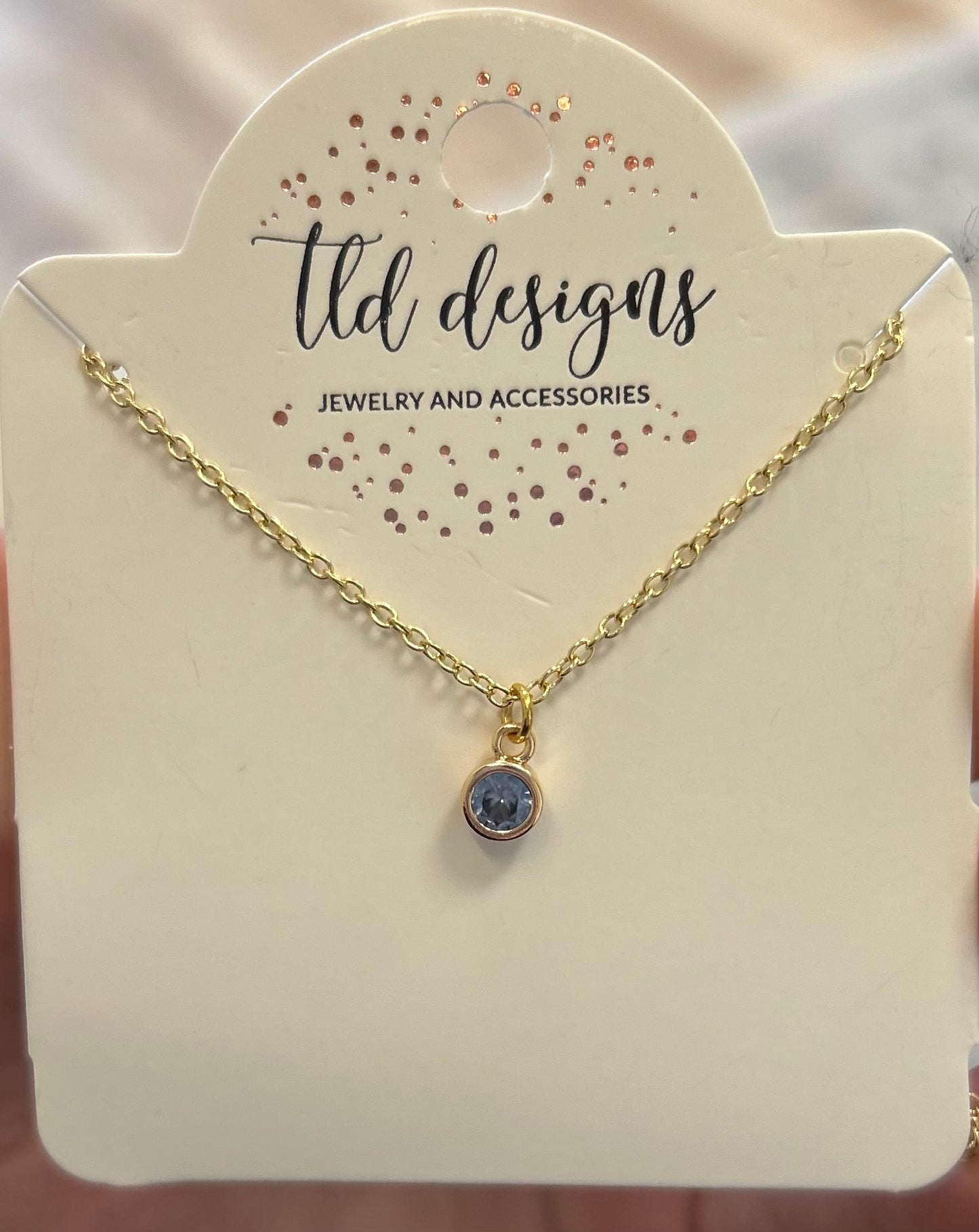 Birthstone Gem Necklace