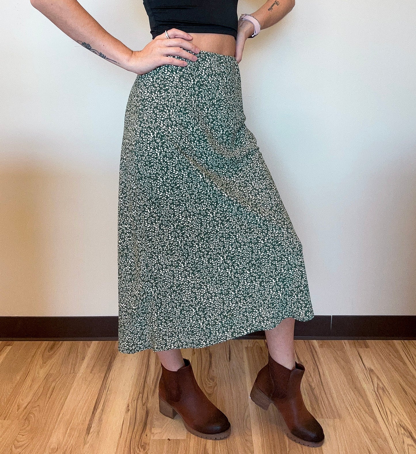 Autumn Bloom Midi Skirt