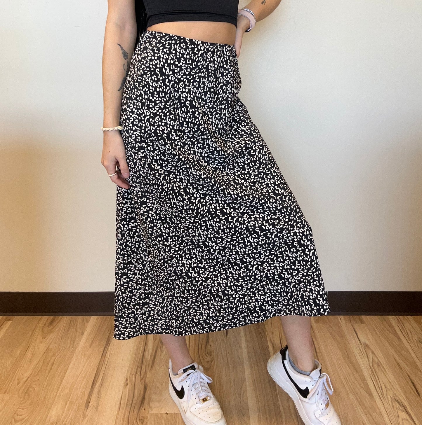 Leopard Print Midi Skirt