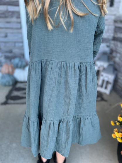 Girls Autumn Pine Bliss Dress