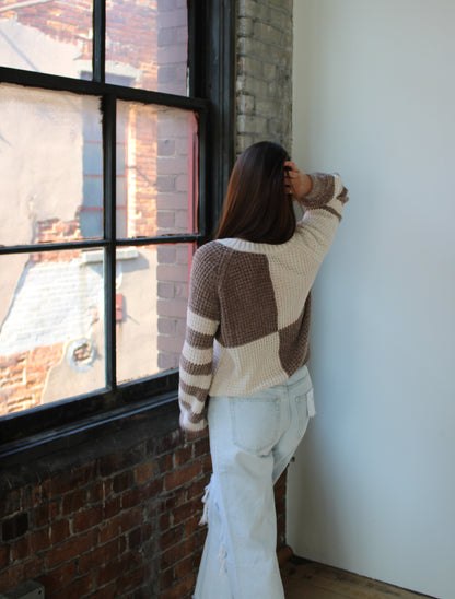 Morning Brew Checkered Sweater