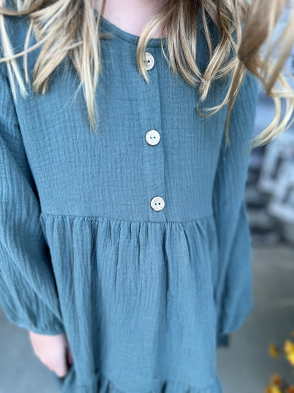 Girls Autumn Pine Bliss Dress