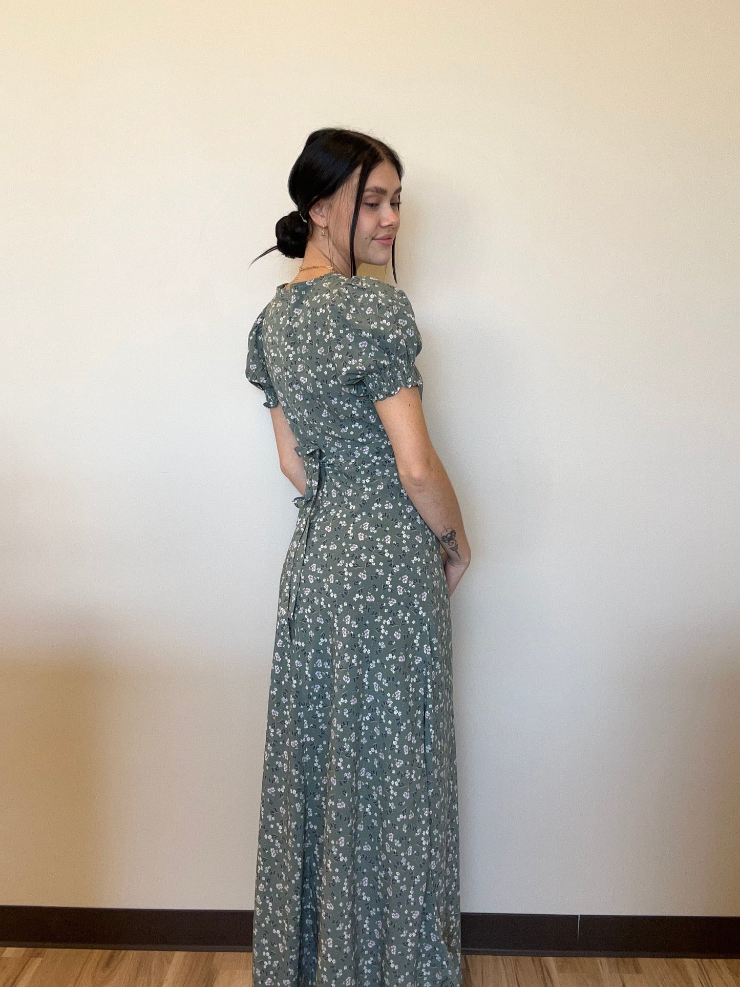 Sage & Petal Floral Dress