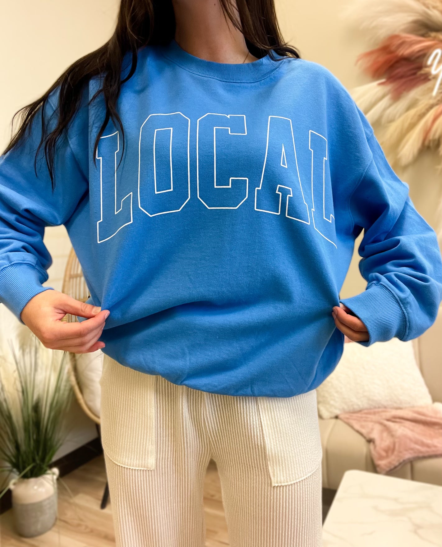 "Local" Premium Wash Graphic Sweatshirt