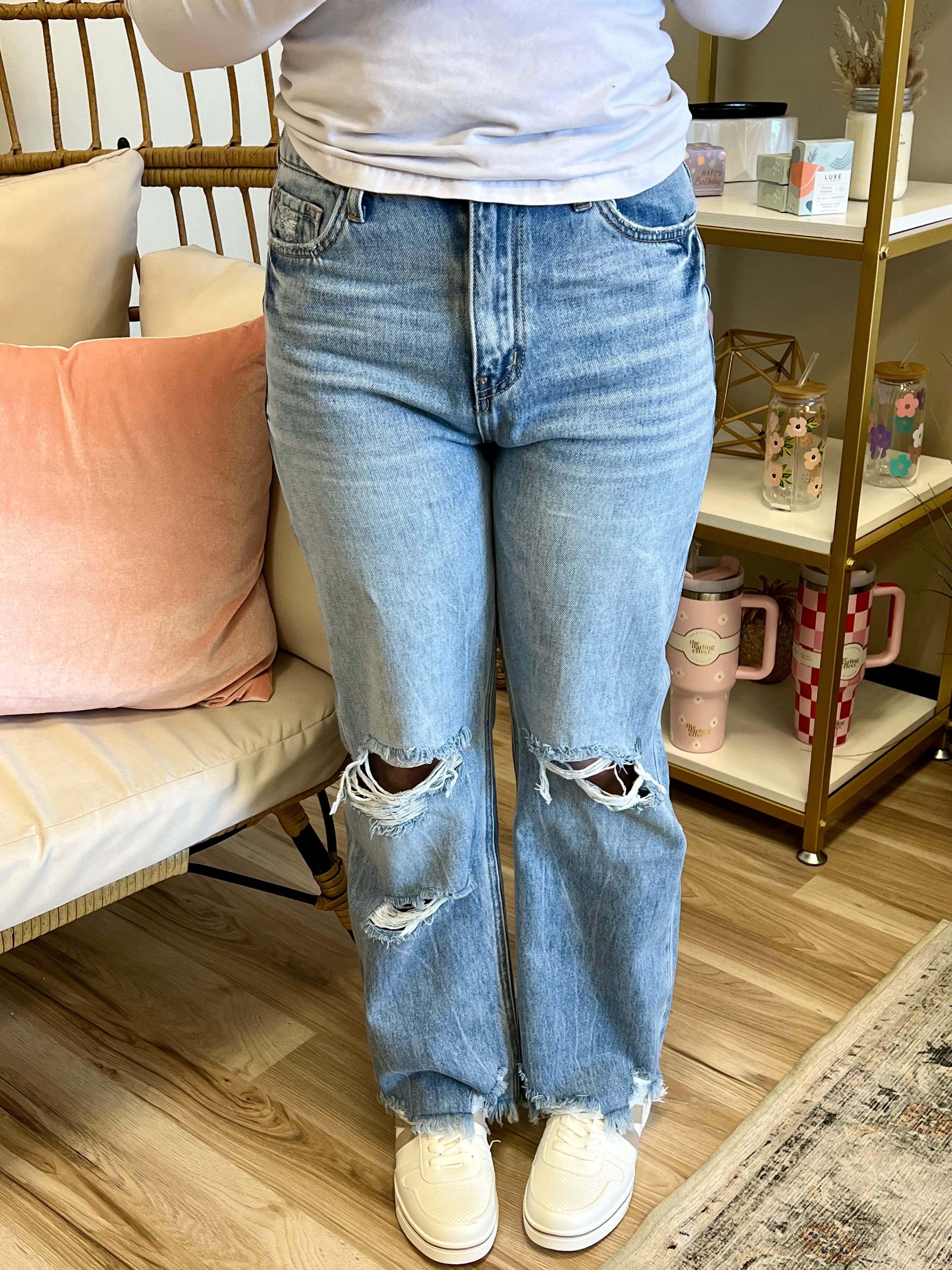 Crystal 90 s Vintage Flare Jeans