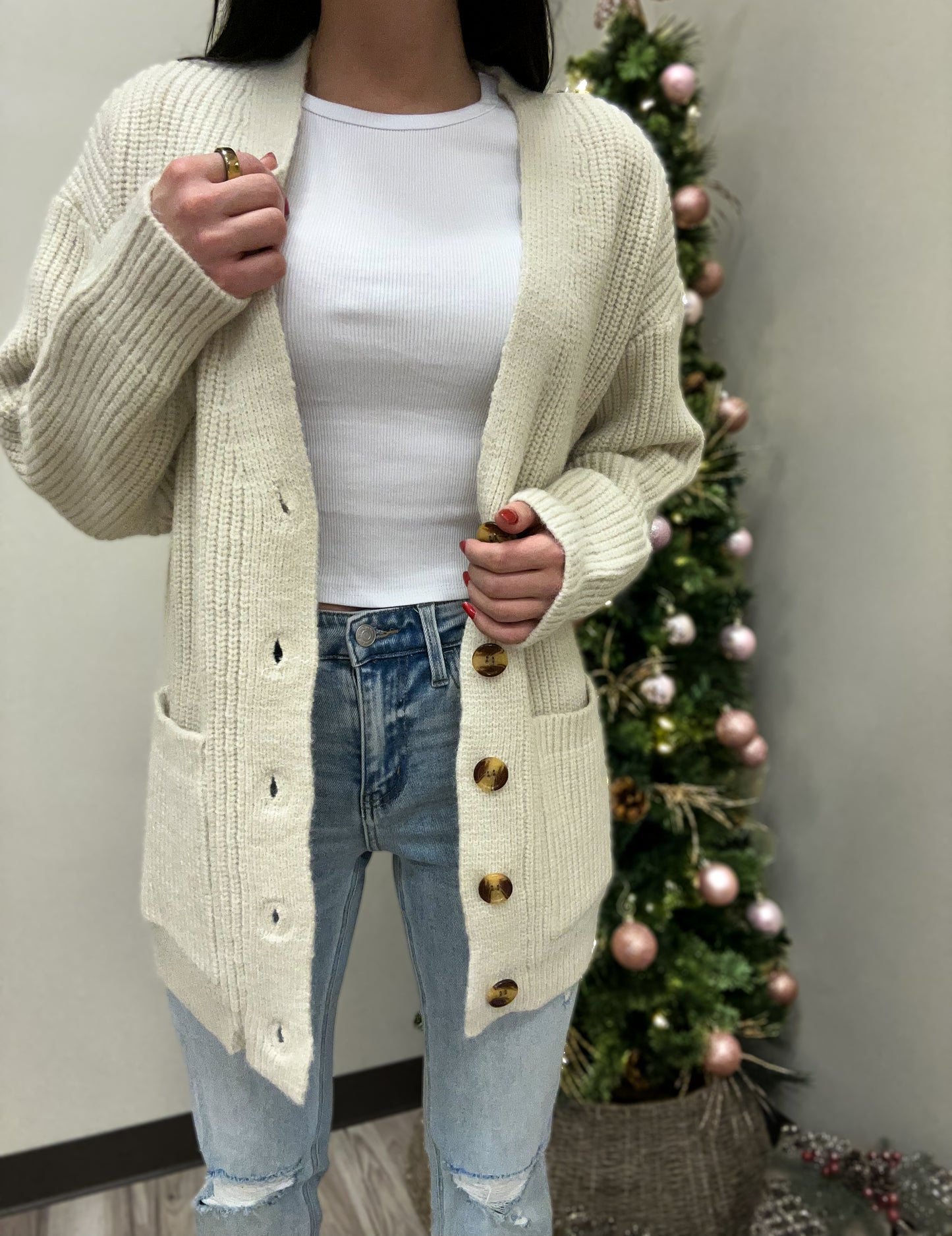 Breath Of Fresh Air -Button Down Cardigan