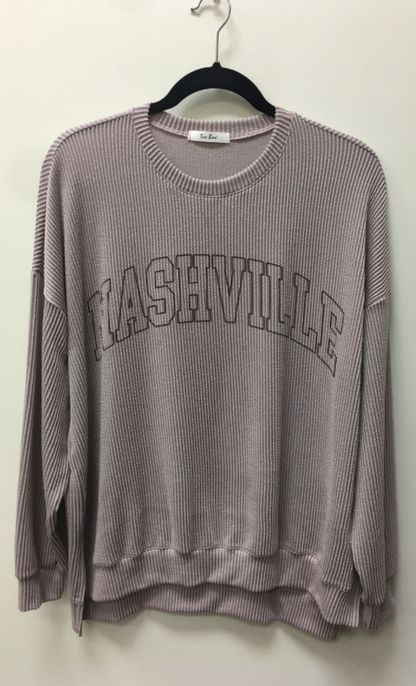 RIBBED NASHVILLE GRAPHIC SWEATSHIRT