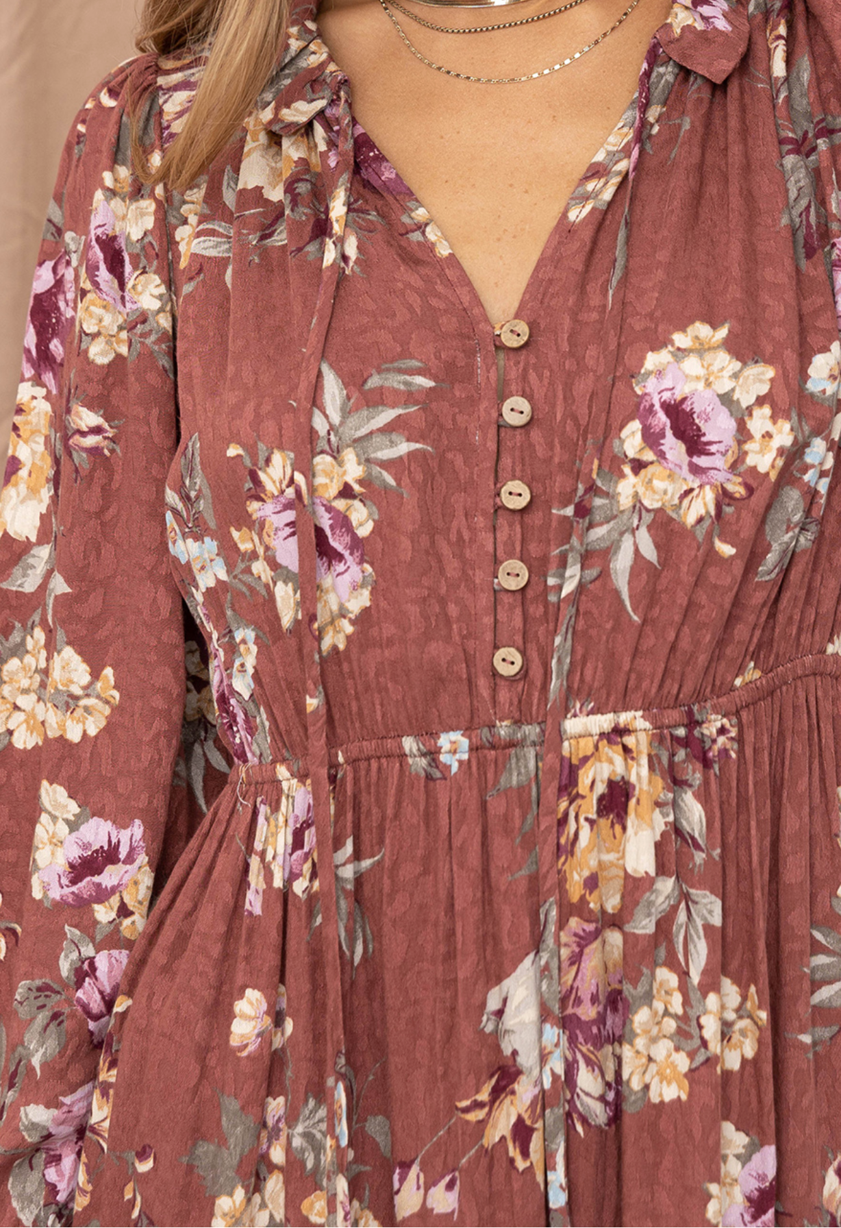 Romance in Bloom Long Sleeve Maxi Dress