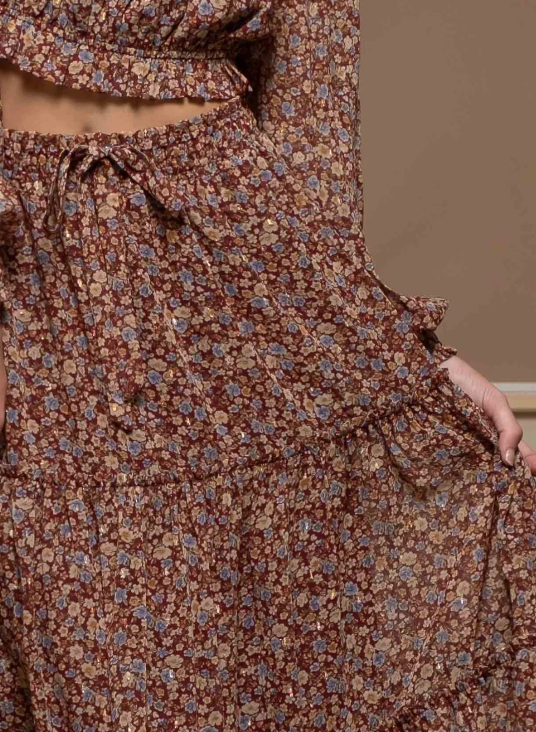 I NEED IT NOW FLORAL TOP & MAXI SKIRT SET