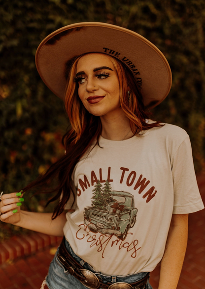 Small Town Christmas Western Graphic Tee