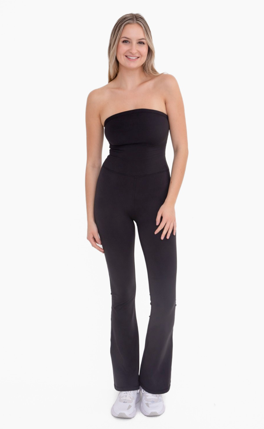 Thats so Fetch Strapless Full Length Flared Jumpsuit