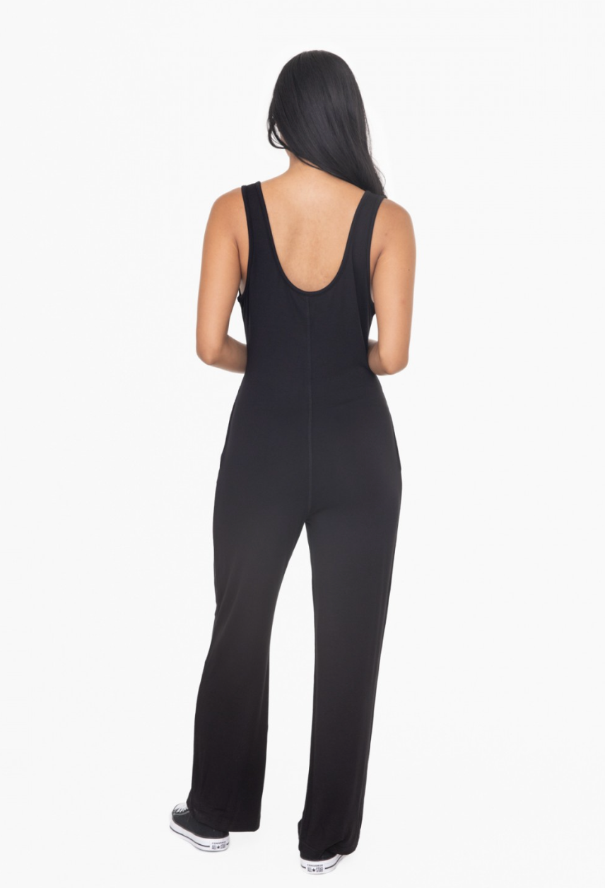 SHES GONE- Wide Leg French Terry Lounge Jumpsuit