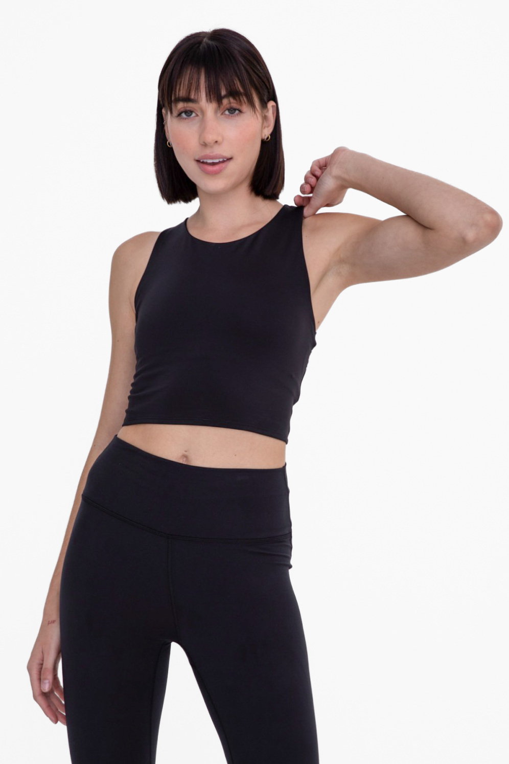 Strap Back Cropped Top with Built-In Sports Bra – Bella and Bloom Boutique