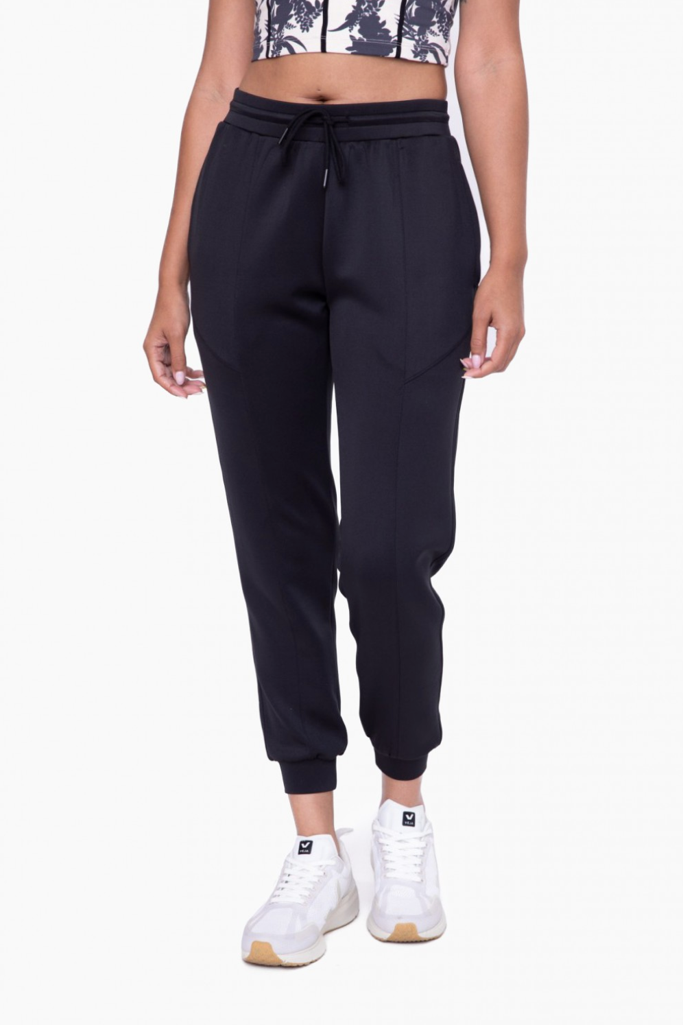 Cuffed Joggers with Zippered Pockets
