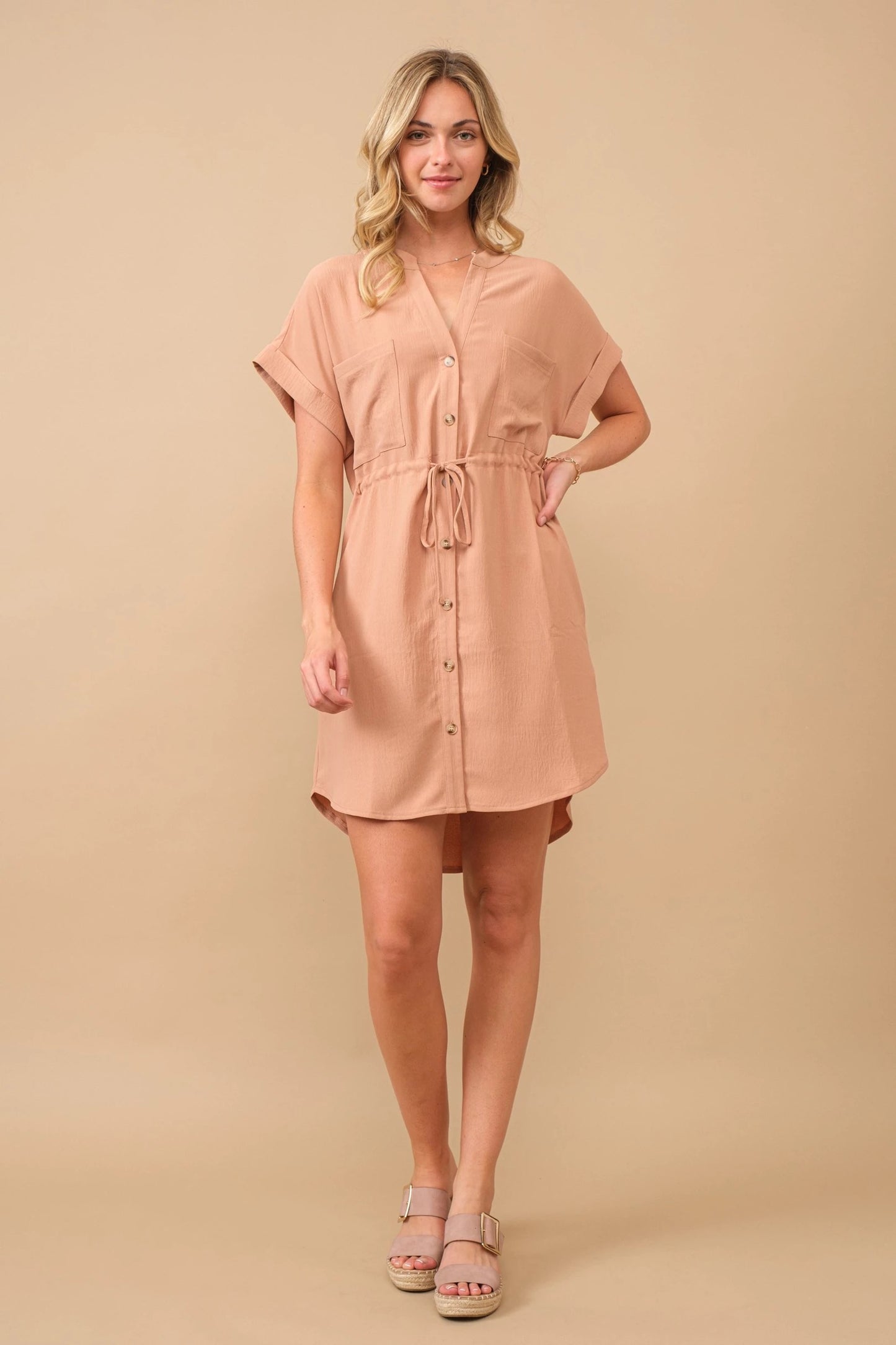 WONDER ABOUT ME  MIDI SHIRT DRESS