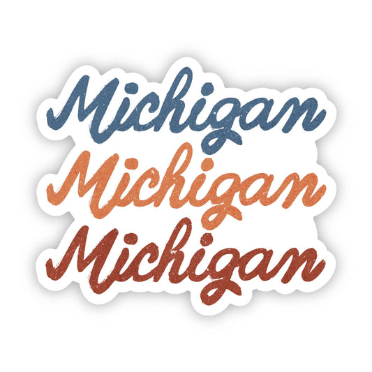 Michigan Text Sticker