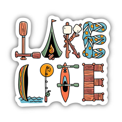 Lake Life Lettering Sticker