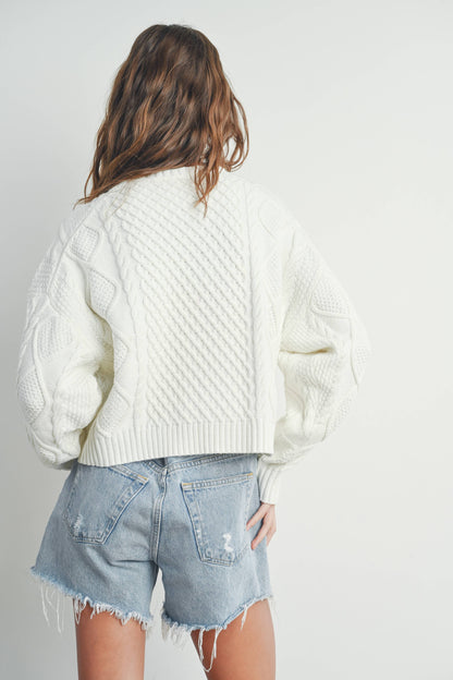 Winter Waves Cable Knit Sweater