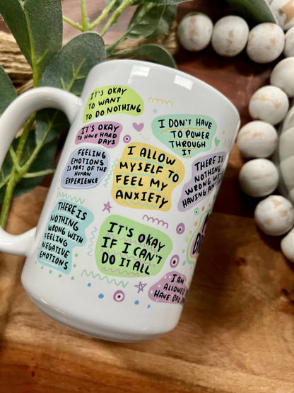 Mental Breakdown Coffee Mug, Anxiety, Affirmations, Therapy