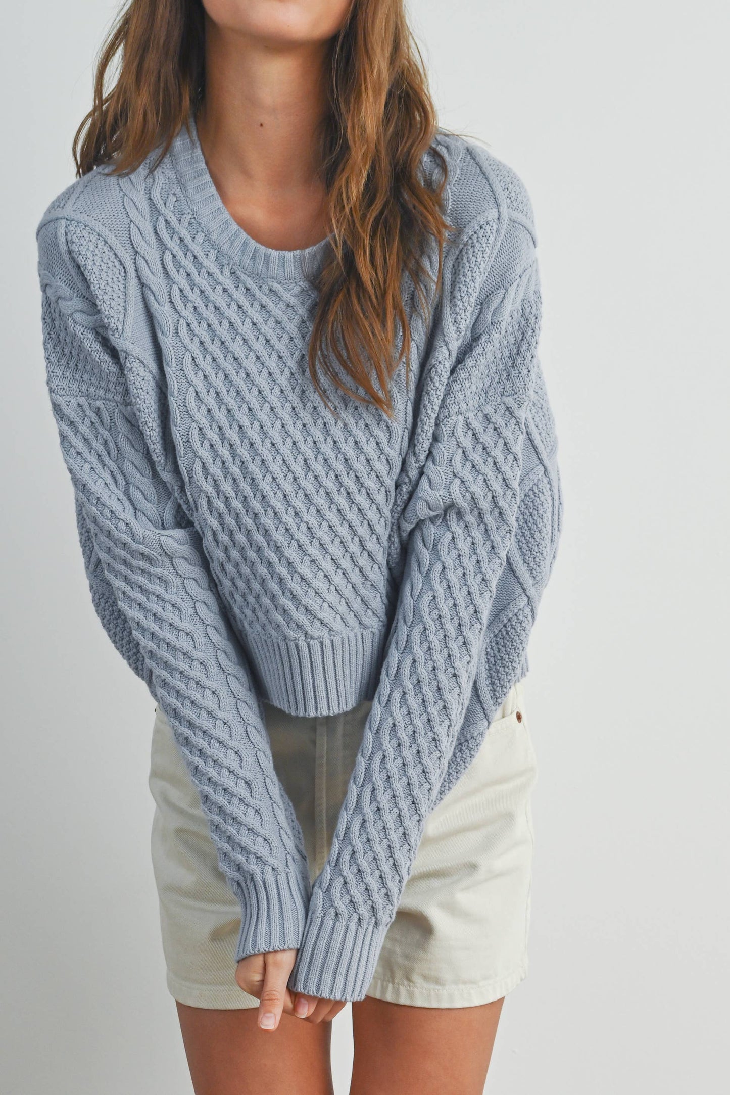 Winter Waves Cable Knit Sweater