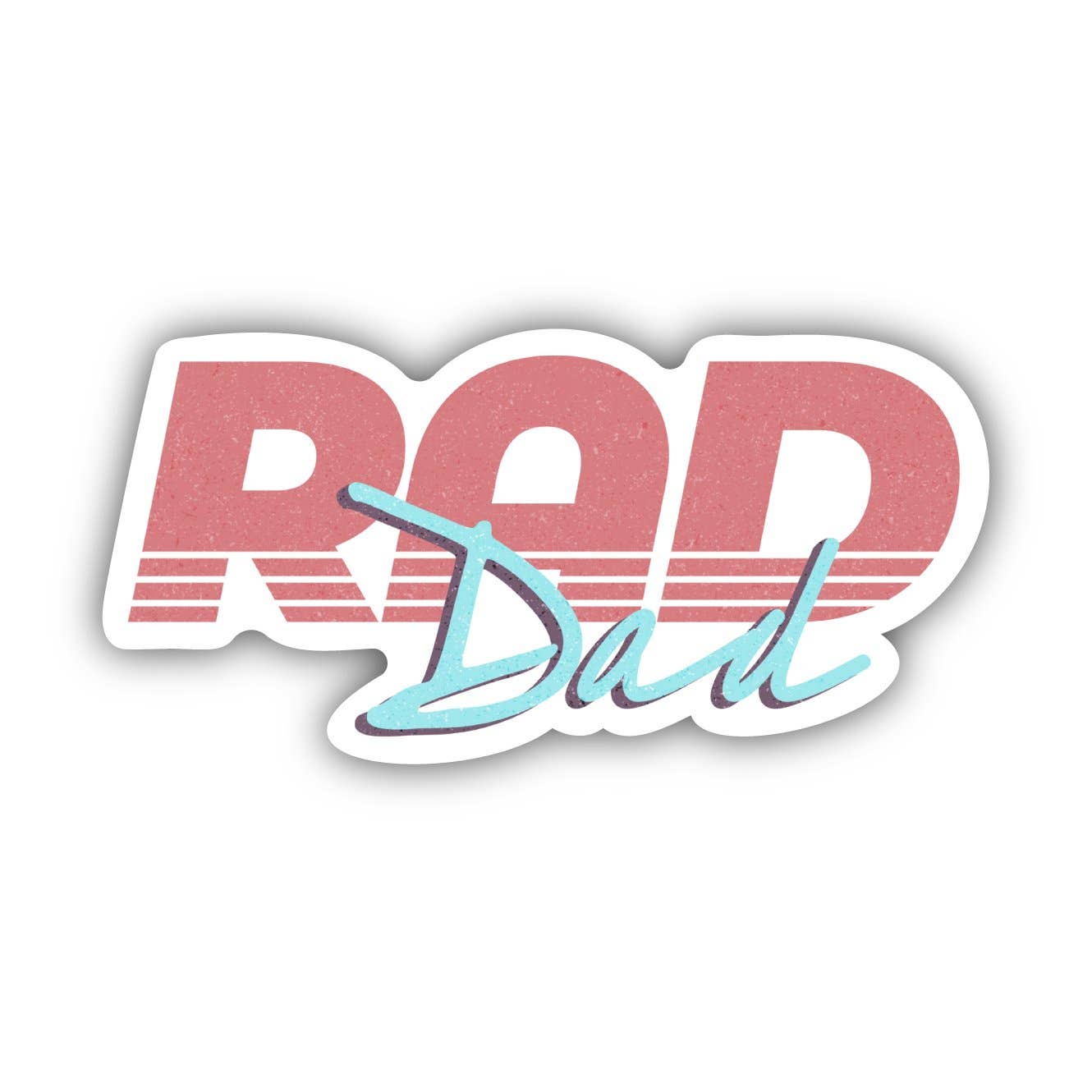 Rad Dad Red Sticker