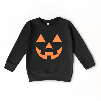 Jack O Lantern Face Halloween Toddler and Youth Sweatshirt