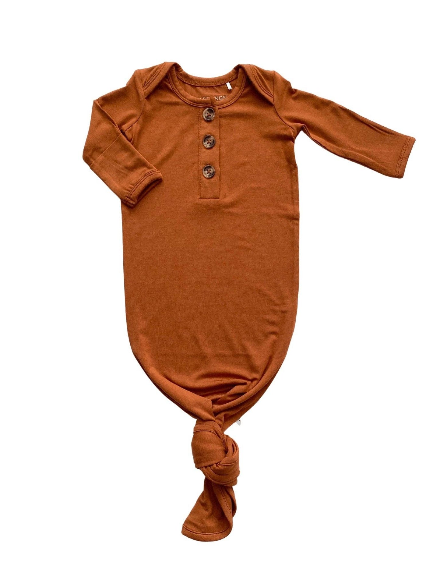 Knotted Baby Gown - Cinnamon