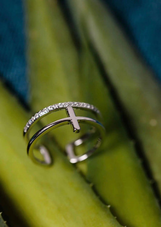 Silver Cross Ring