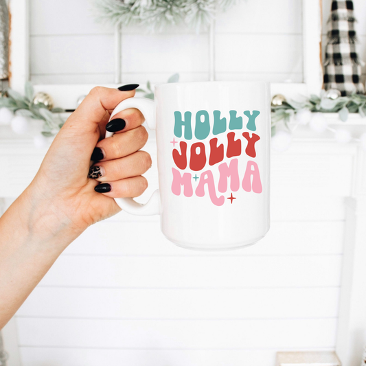 Holly Jolly Mama, Retro Christmas, Holiday